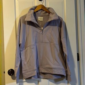 Light purple NWT quarter zip cotton